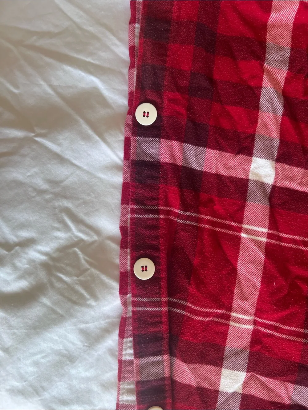 Martha Stewart Collection Full/Queen Red White Plaid Duvet Cover Reversible